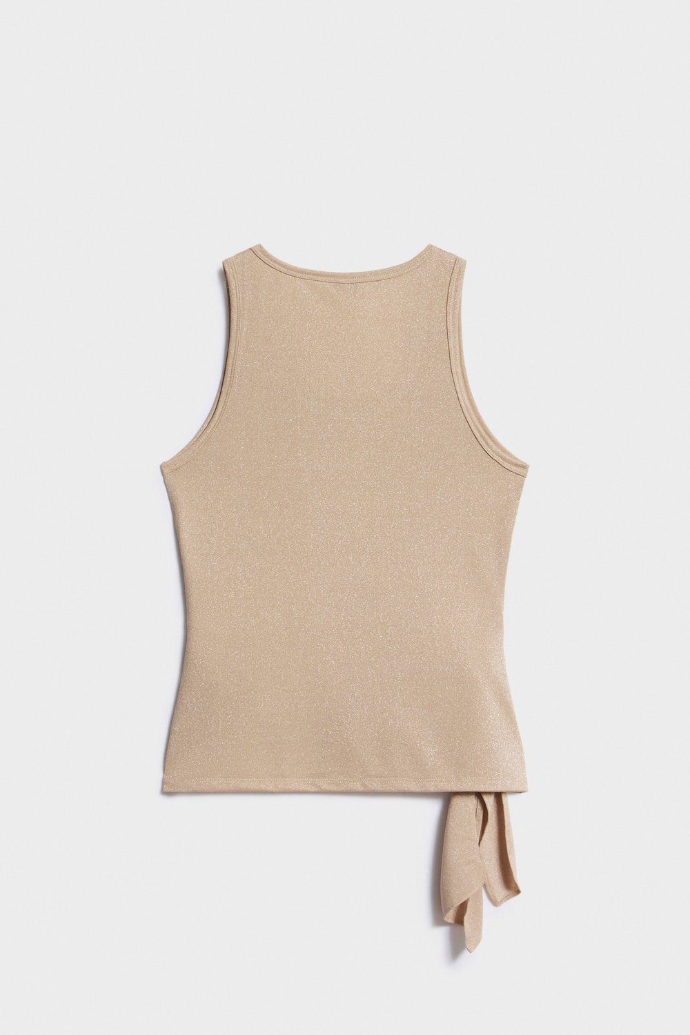 Топ из блестящего джерси с узлом