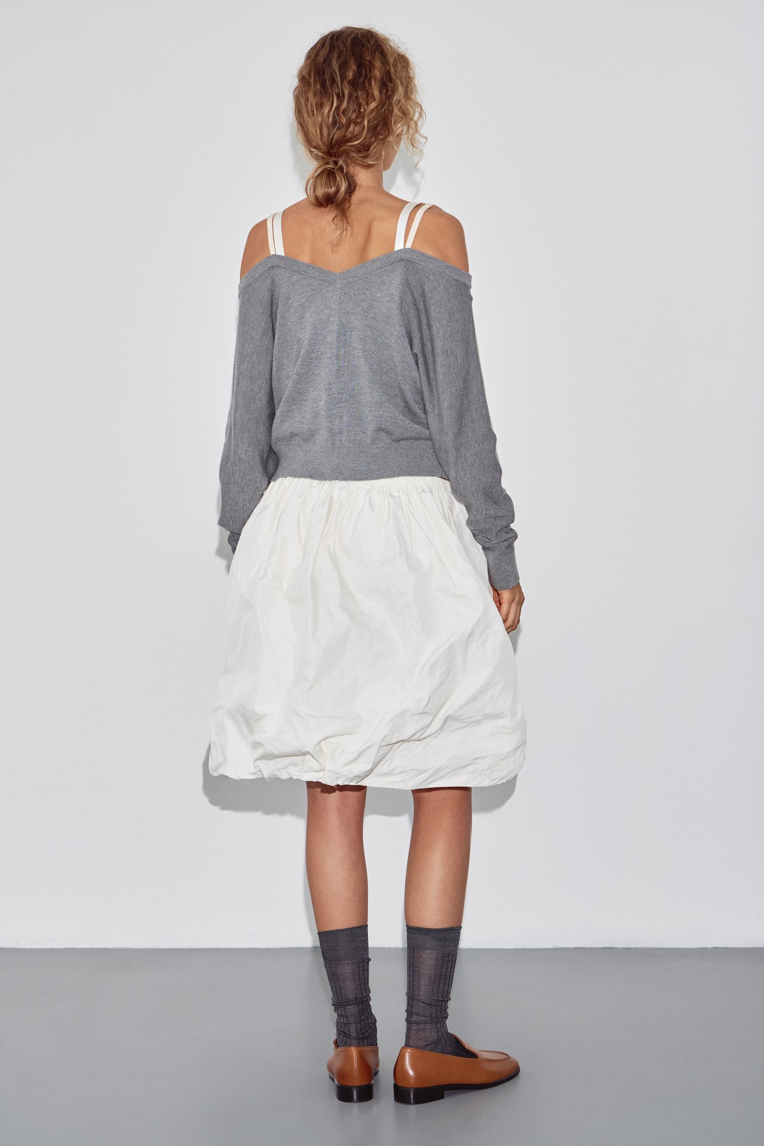 Кардиган из лиоцелла и шерсти с бретелями