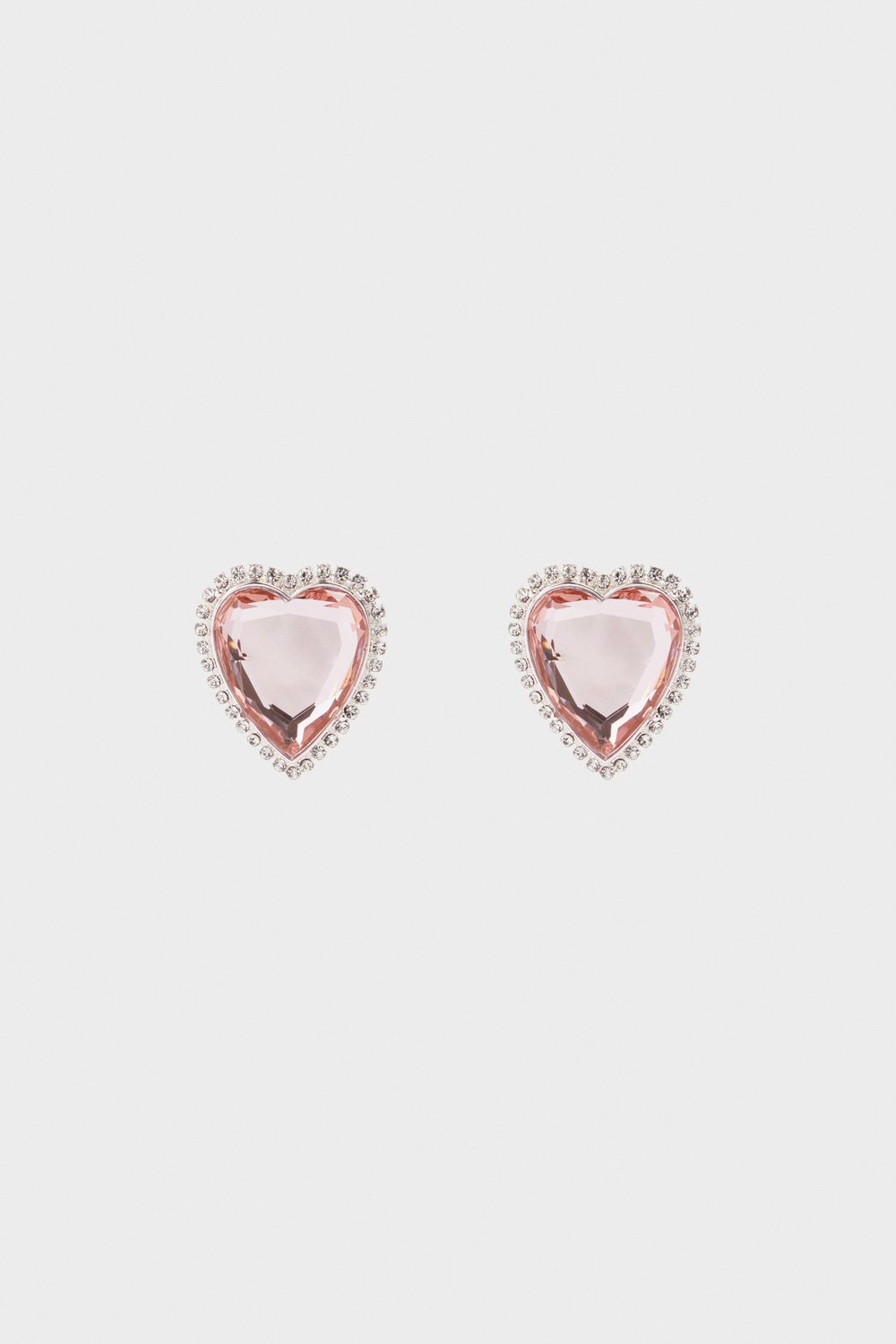 Серьги «сердца» с кристаллами