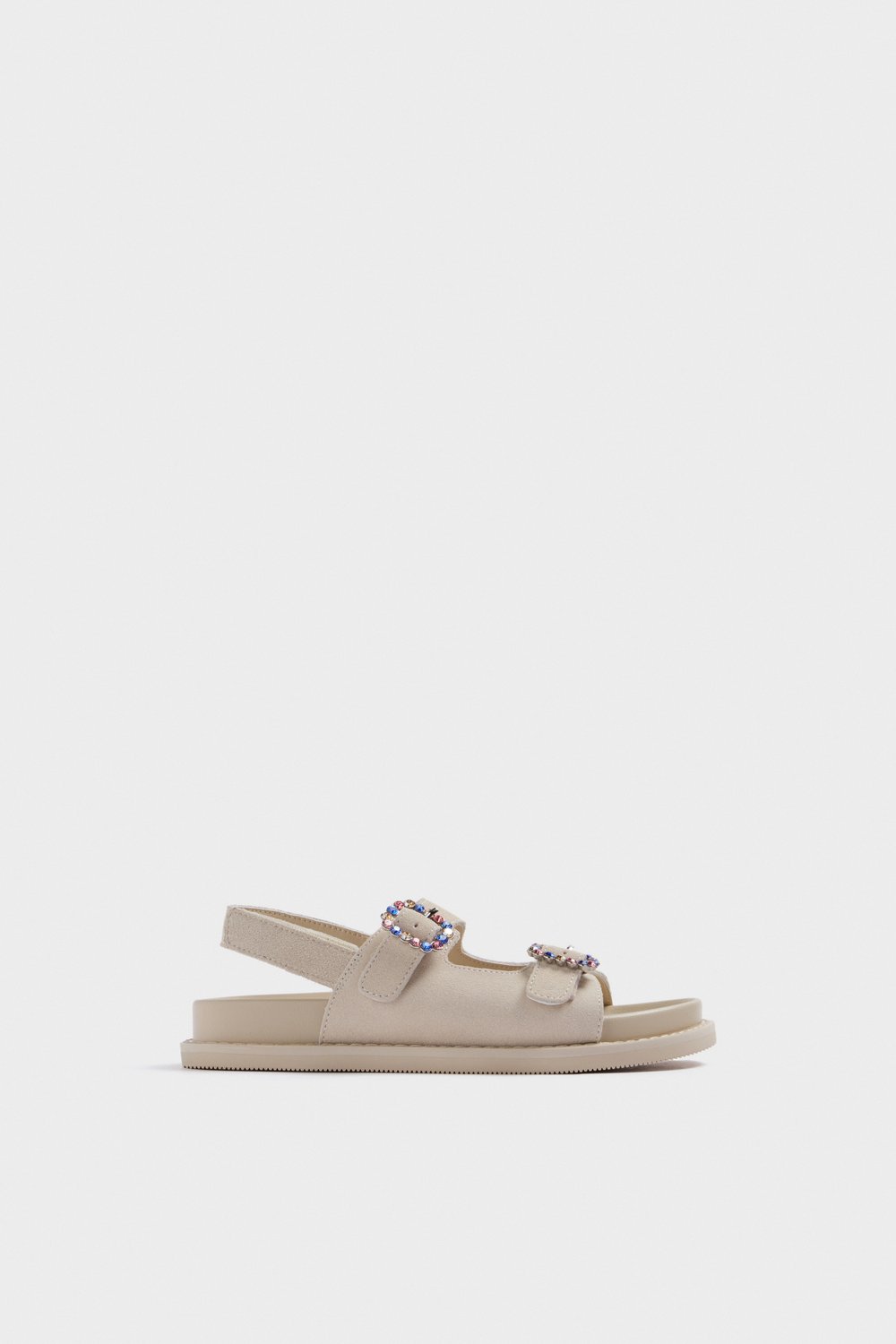 Замшевые сандалии с кристаллами