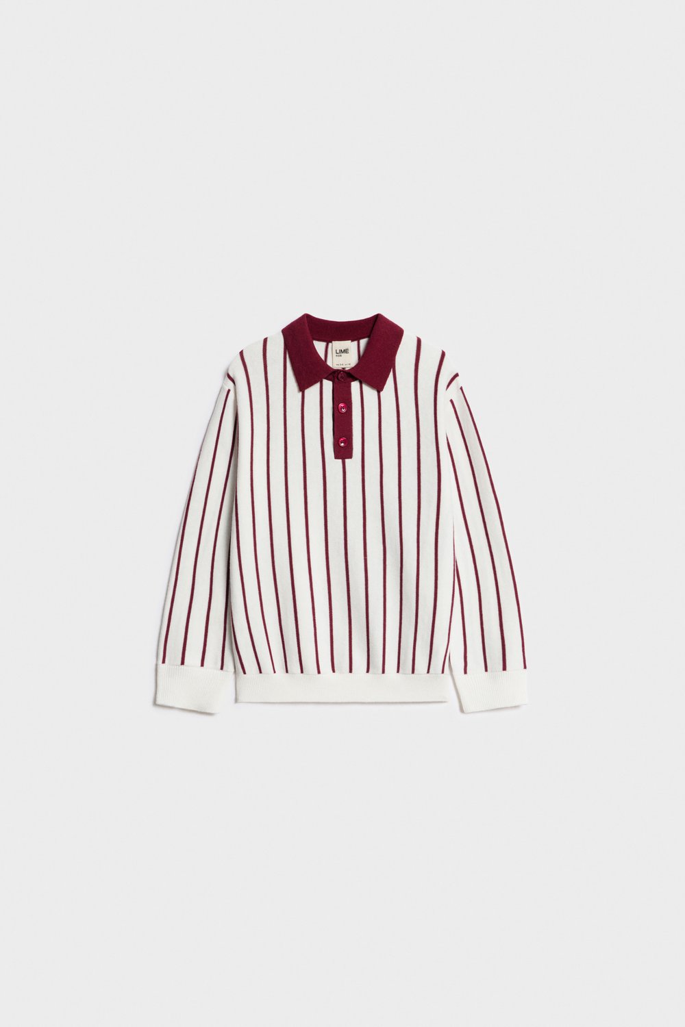 Джемпер поло из хлопка в полоску