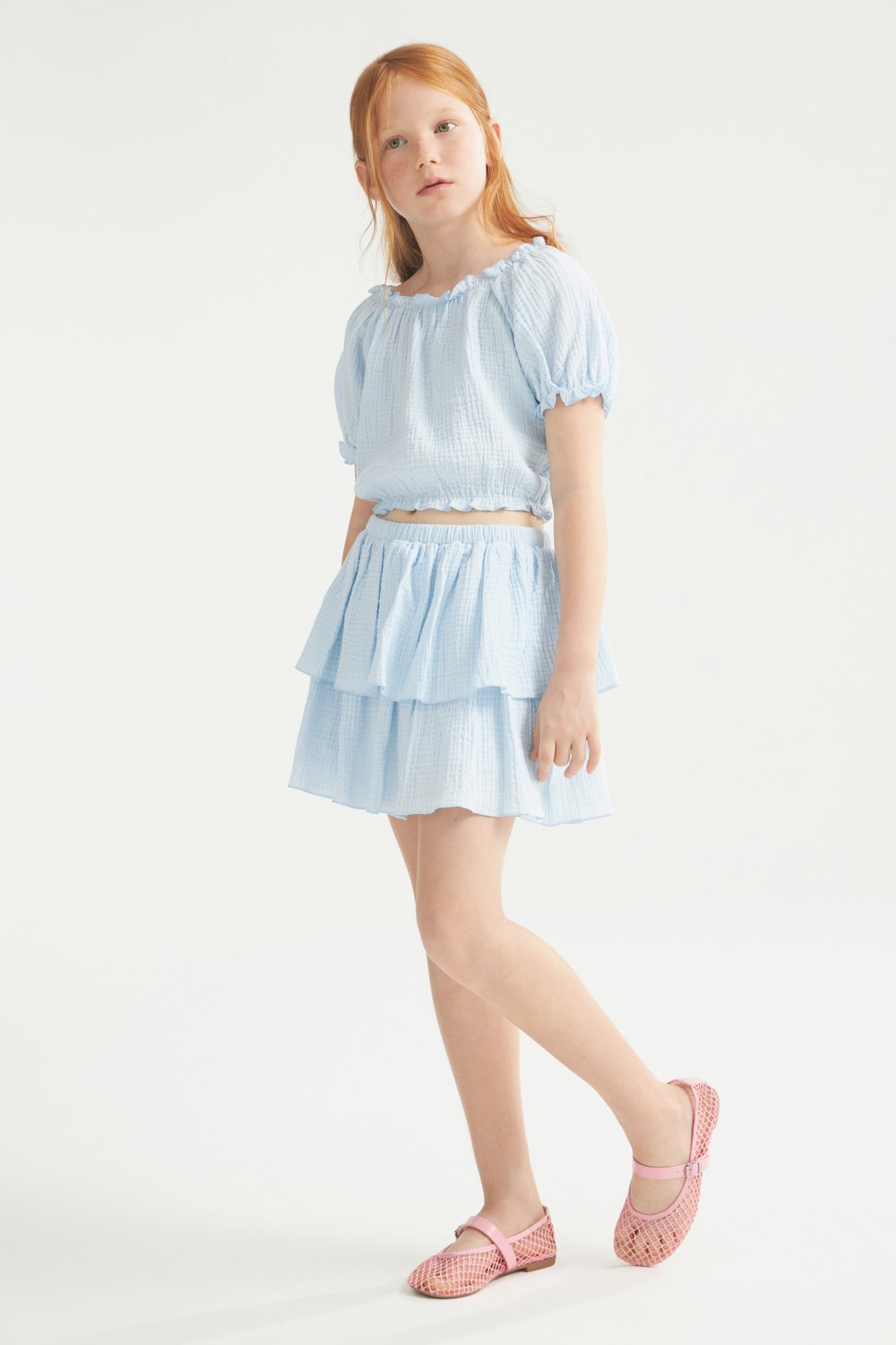 Блуза babydoll из муслина
